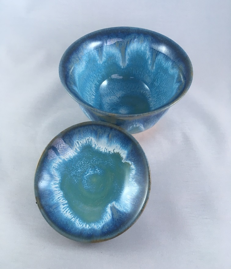 Dimpled jug, pot & speen set - 'Dawn'